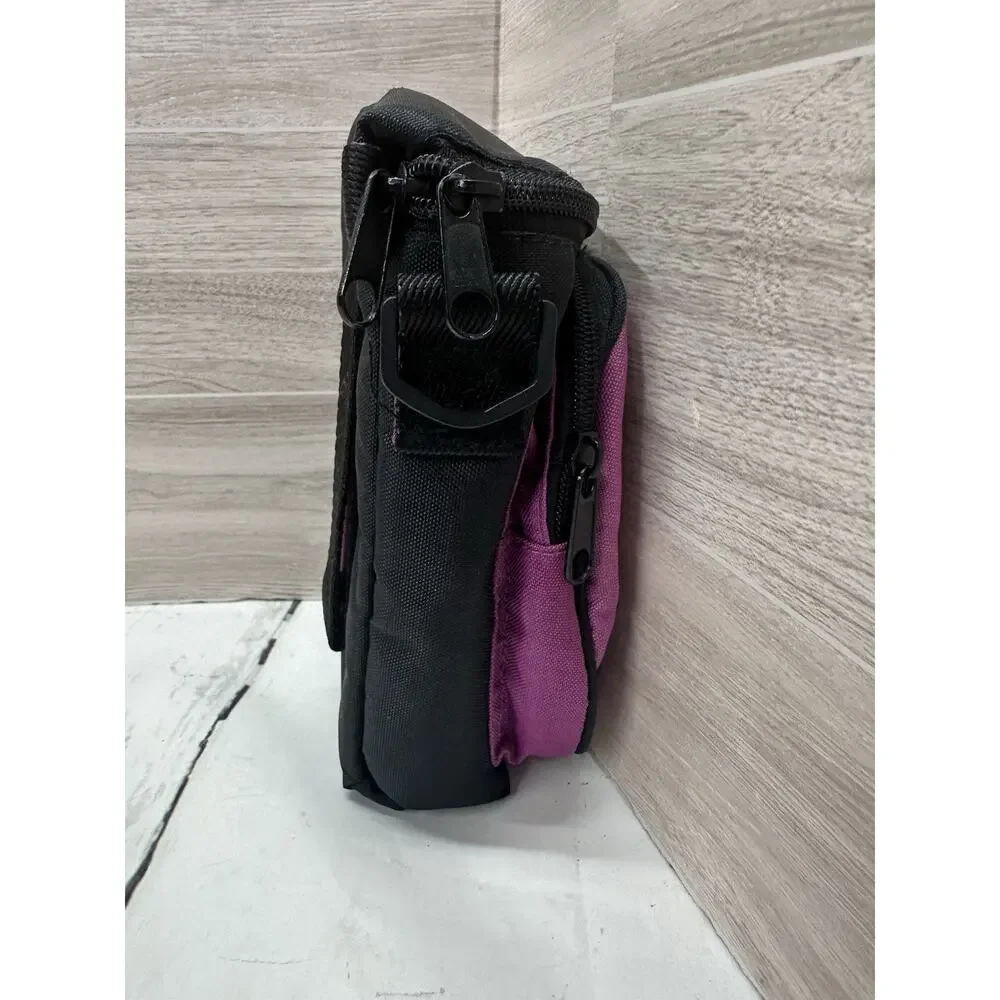 Vintage 90s Quality Camera Accessories Purple & Black Soft Camera Bag & Strap